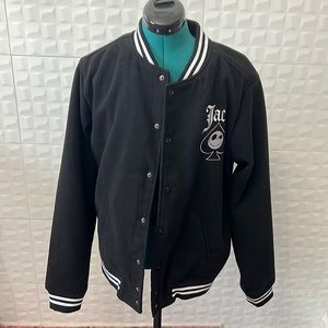 Disney Nightmare Before Christmas Jack Skellington Embroidered Varsity Jacket